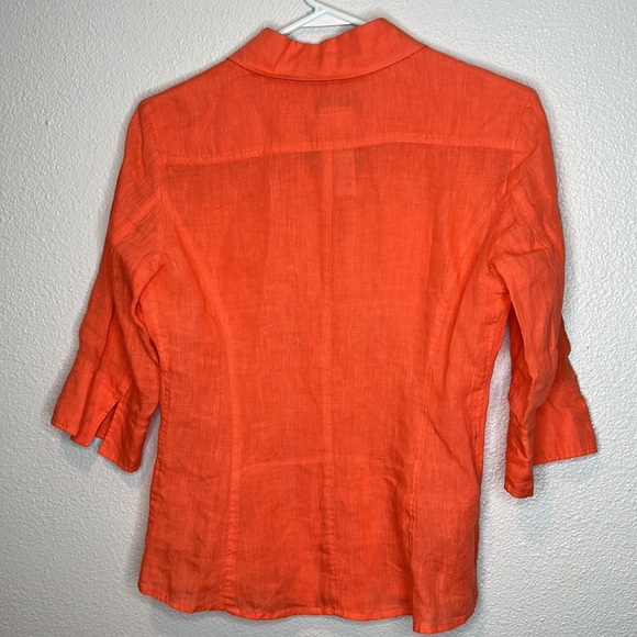 Weekend Max Mara Linen Button Down Top Size Small - Picture 5 of 5